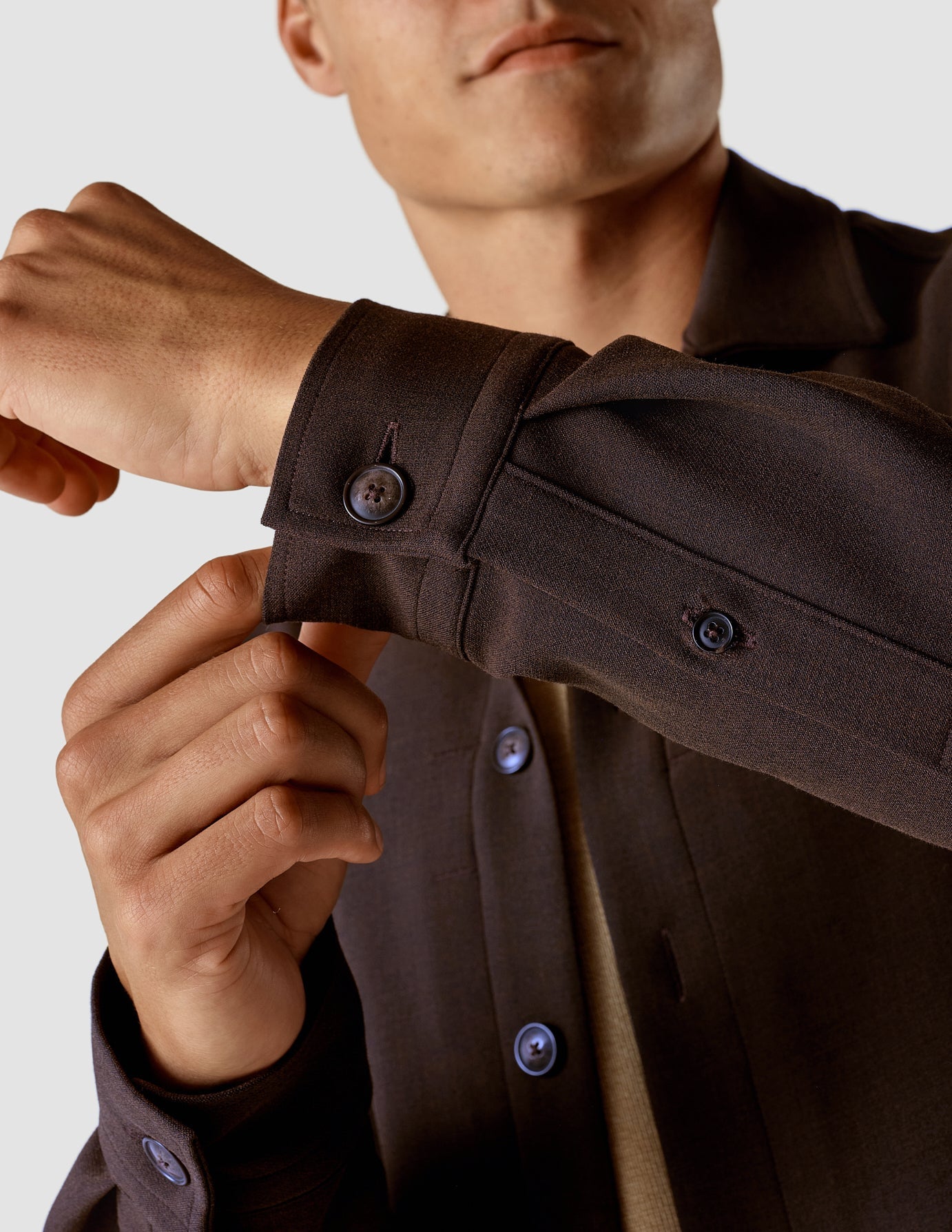 Heavy Edition Minimalist Overshirt Espresso Melange